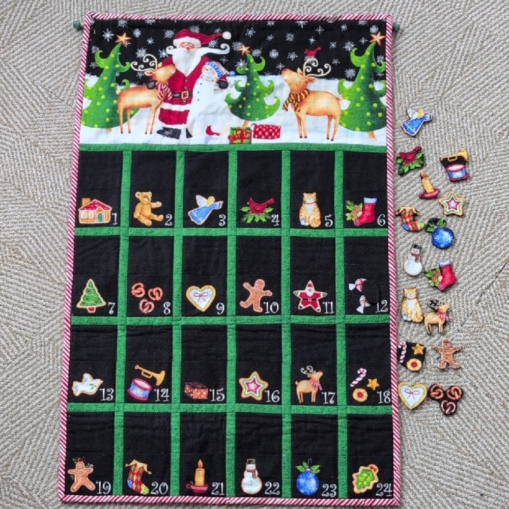 Christmas Advent Calendar with Santa and Reindeer